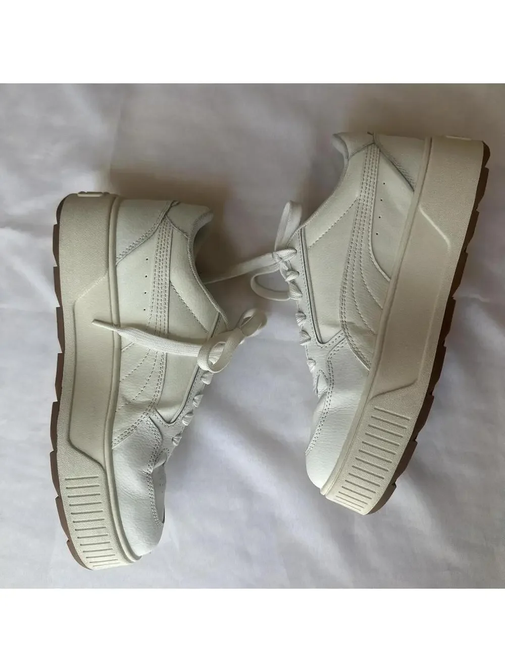 Puma Platform Leather Sneakers White Size 10
